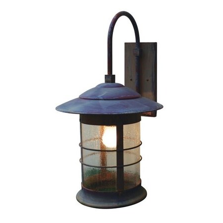 Arroyo Craftsman 14" Newport Wall Mount, Raw Copper, Clear Seedy Glass NB-14CS-RC